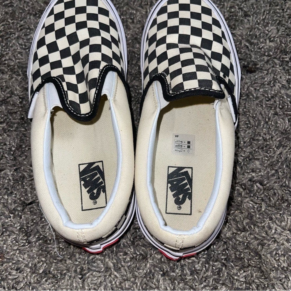 Vans Classic Slip-On Checkerboard Shoe Sz 3.0Y - Picture 4 of 8